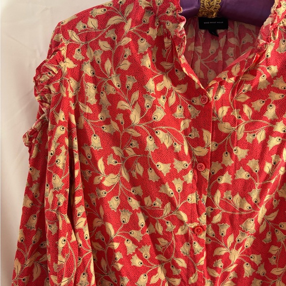 Bundle of Women’s Boho Blouses Maeve for Anthropologie and Who What Wear Size M - Picture 5 of 16